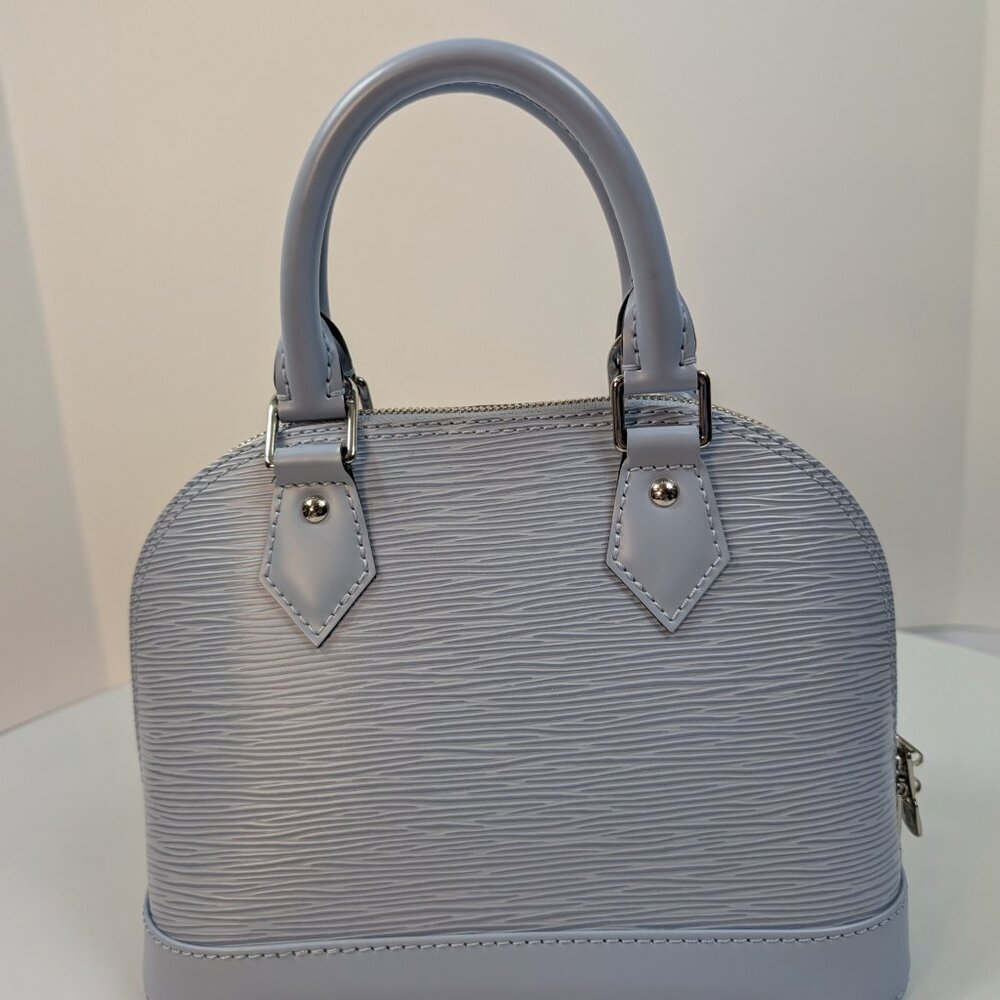 Louis Vuitton Alma BB Handbag in Blue Epi Leather with LV Strap - Picture 6 of 16